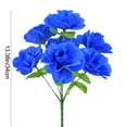 thumbnail image 2 of Mecorevxz 7 Heads Silk Rose Bouquet Artificial Flowers Mini Rose for DIY Wedding Bouquets Centerpieces,Valentines Day(Blue), 2 of 8