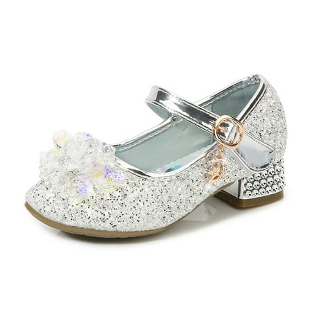 

Girls‘ High Heels 2024 Spring New Children‘s Korean Crystal Shoes Big Children‘s Shoes Little Girl‘s Shoes