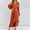 c01Orange, variant on Women's Wrap V Neck Long Sleeve Satin Midi Dress Split Hem Ruched Pleated Formal Evening Cocktail Party Dresses Orange M