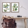 thumbnail image 2 of Stupell Industries Soft Eucalyptus Plant Ombre Leaves Botanical & Floral Painting Brown Floater Framed Canvas Art Print Wall Art, 25 x 31, Set of 2, 2 of 9