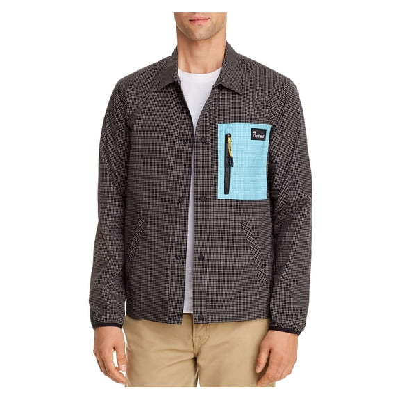 PENFIELD Mens Black Check Long Sleeve Collared Classic Fit Button Down Shirt S