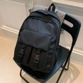 thumbnail image 2 of Sports Knapsack Large Capacity College Student Rucksack Nylon Simple Fashion Adjustable Strap Solid Color for Outdoor Sport, 2 of 6