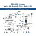 Replacement Repair Set for Sand Filter Pumps, Air Release Valve & O