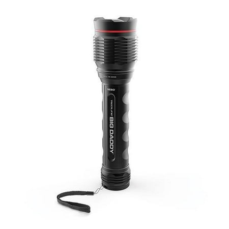 Big Ed Flashlight NEBO 6692 - Redline BIG DADDY - 2000 Lumen Flashlight - Completely Waterproof - 4x Adjustable Zoom - 5 Unique Light Modes - 9 x AA Batteries Included ()