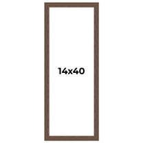14x40 Frame Brown Farmhouse Solid Wood Picture Frame Width 1.5 Inches | Interior Frame Depth 0.5