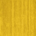 thumbnail image 1 of Ahgly Company Machine Washable Indoor Square Solid Yellow Modern Area Rugs, 3' Square, 1 of 4