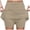 Khaki, variant on zaveiop Versatile Skorts for Woman with Shorts Underneath,Plus Size Dressy Casual Athletic Tennis Short Skirts with Pockets (Hot Pink, XL)