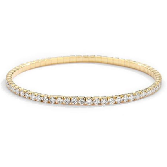 Moissanite Tennis Bracelets 3MM D Color VVS1 Gold Bracelets for Women 925 Sterling Silver Tennis Bracelet Men 6-7 Inch