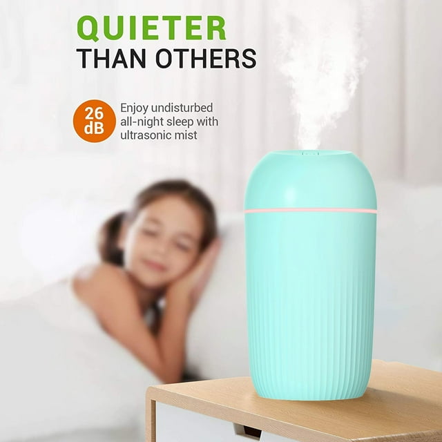 Humidificador Cool Mist Humidificador Difusor, 300ml pequeños humidificadores para el dormitorio con la estrella AHeartcove JSQ221124-0048A