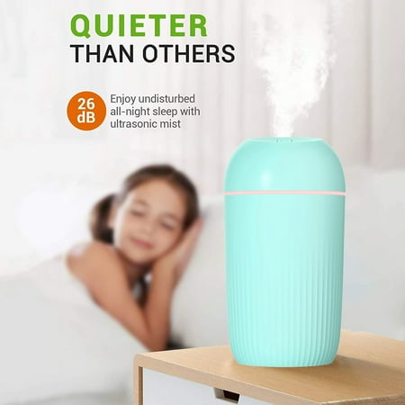 

MRULIC Humidifier Cool Mist Humidifier Diffuser 300ml Small Humidifiers for Bedroom with Star + Green