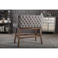 thumbnail image 5 of Baxton Studio Gradisca Modern and Contemporary Grey Fabric Button-tufted Upholstered Bar Bench Banquette, 5 of 6