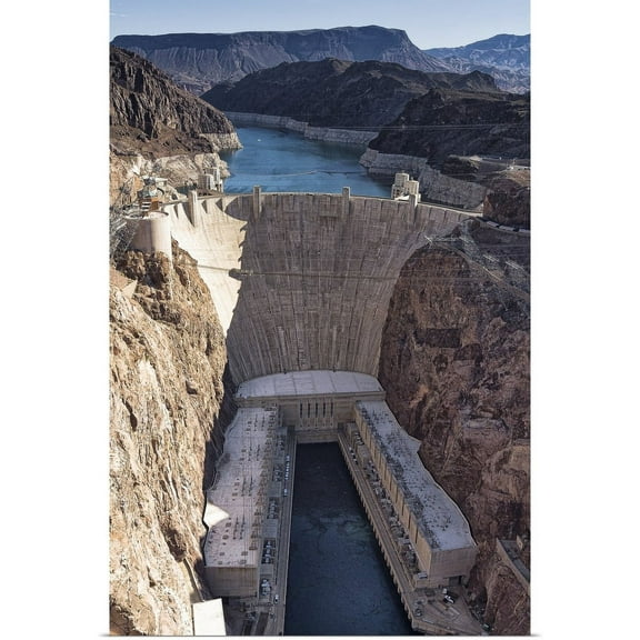 Great BIG Canvas | "Hoover Dam, color photograph" Art Print - 16x24