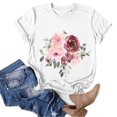 thumbnail image 5 of Outfmvch T Shirts for Women Casual Summer T Shirt Floral Butterfly Funny Graphic Tee T Shirt Womens Tops, 5 of 6