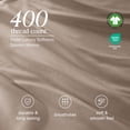 thumbnail image 6 of Bare Home Organic Sateen Sheet Set - 400 Thread Count - 100% Organic Cotton - 3 Piece - Twin XL, Taupe, 6 of 10