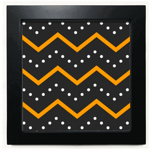 Wave Happy Fear Halloween Black Square Frame Picture Wall Tabletop