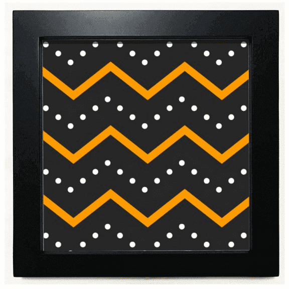 Wave Happy Fear Halloween Black Square Frame Picture Wall Tabletop