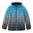 thumbnail image 1 of Krumba Boy's Zipper Gradient Water Resistant Puffer Jacket Turquoise 164, 1 of 7