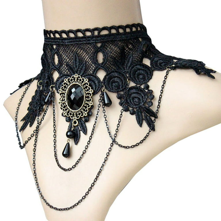  Andelaisi Boho Lace Star Choker Necklace Black Pentagram Star  Pendant Necklace Lucky Star Charm Necklace Chain Gothic Lace Tattoo Choker  Necklace Jewelry for Women and Girls : Clothing, Shoes & Jewelry