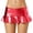 Red#07, variant on Women's Layered Metallic Mini Skirts Low Waist Nightclub Dressing Skirts Solid Lightweight Comfy Performance Shiny Dance Clubwear Short Skirt