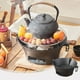 thumbnail image 4 of Parrilla de carbón redonda de hierro fundido: cocina y calefacción al aire libre. Construcción de hierro duradera. Ideal para acampar, picnics, patios, camping, parrilla portátil de campo., 4 of 6