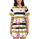 thumbnail image 1 of Balery Gold Glittering Hearts and Flamingos Conjunto de Pijama para Mujer con Estampado, Dos Piezas de Manga Corta y Shorts, Ropa de Dormir Suave con Cuello Redondo y Bolsillos-X-Large, 1 of 6