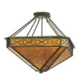 thumbnail image 5 of Meyda Tiffany 110803 25" W Amber Mica Diamond Mission Octagon Inverted Pendant - Copper, 5 of 5