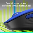 thumbnail image 2 of Logitech Signature M650 L Full Size Wireless Mouse - For Large Sized Hands, 2-Year Battery, Silent Clicks, Customizable Side Buttons, Bluetooth, for PC/Mac/Multi-Device/Chromebook - Classic Blue, 2 of 9