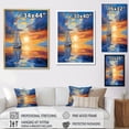 thumbnail image 4 of Designart "Horizons Illuminated by Sailboats II" Nautical & Beach Wall Art Print, 4 of 5