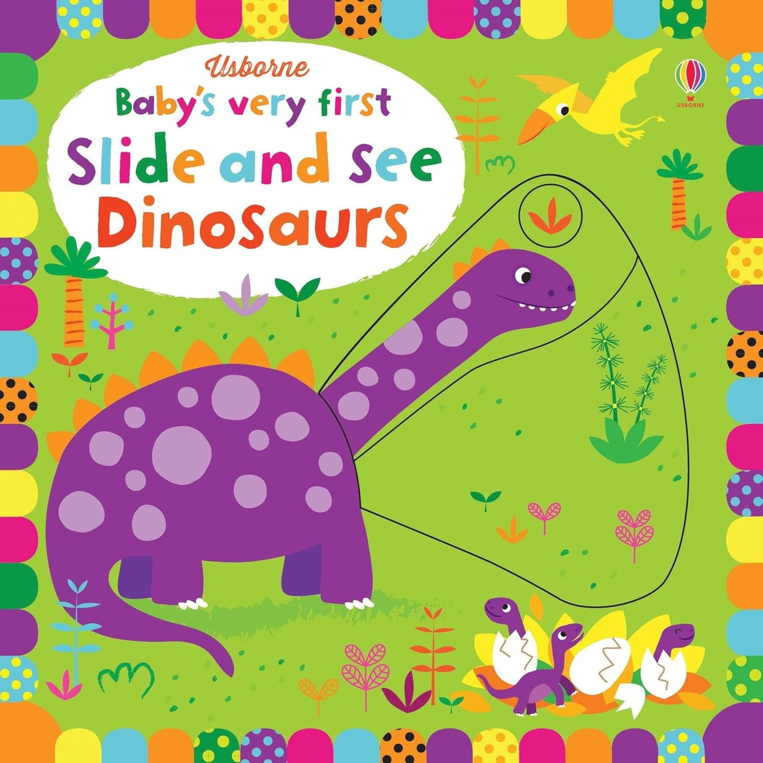Usborne Baby's Very First Slide And See  Set :  Slide And See Unicorns; Slide And See Dinosaurs; Slide And See Nighttime (Board Book Collection)