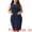 Navy Blue, variant on DARING DIVA Plus Size Crew Neck Sleeveless Dress 1X Black
