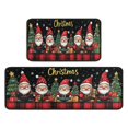 thumbnail image 2 of 2 Piece Christmas Plaid Kitchen Rug Sets Gingerbread Man Winter Snowflake Kitchen Floor Mat Non Slip Kitchen Floor Matfor Outdoor Bedroom (47x17+30x17 Inches), 2 of 6