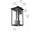 thumbnail image 2 of Elegant Lighting Venango 12 Inch Outdoor Wall Sconce In Black, 2 of 8