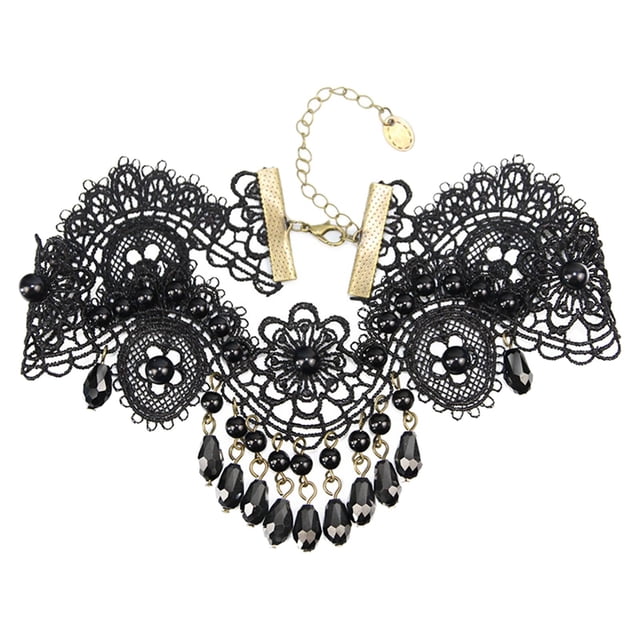 Gargantilla de encaje retro jinwen Steampunk para Halloween Boda Cosplay Mujeres Niñas