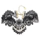 thumbnail image 1 of Gargantilla Zulema collar negro retro perla victoriana elegante, 1 of 8