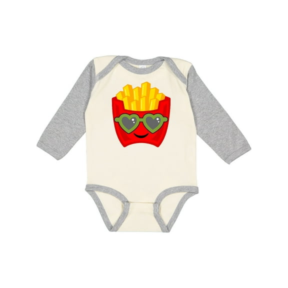 Inktastic French Fries Funny Fry Lover Boys or Girls Long Sleeve Baby Bodysuit