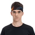 thumbnail image 6 of Sports Headbands Sweat Absorbing Breathable Hair Head Bands for Running Fitness Gym, Grim Reaper On Fire Burning, 6 of 7