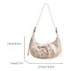 thumbnail image 2 of Bolso Hombro Mujeres Media Crescent Axila Gran Capacidad PU Superior Color Sólido Cierre Ajustable Y2K Masa, 2 of 9