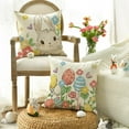 thumbnail image 3 of hofaaa Happy Easter Some Bunny Loves You Throw Pillow Covers, 18 x 18 Inch Buffalo Plaid Easter Eggs Cushion Case Decoration for Sofa Couch Set of 4, 3 of 6
