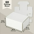 thumbnail image 5 of 50-Pack White Corrugated Packaging Boxes 4x3x2, Bulk Small Cardboard Foldable Mailers for Shipping, Packing, Gift Wrapping, Moving, Mailing, Storage, Small Business Supplies, 5 of 10