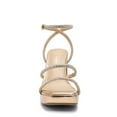 thumbnail image 2 of BURUDANI Women's Platform Strappy Heels Open Toe Ankle Strap Square Party Sandals Y2K Dress Shoes, 2 of 5