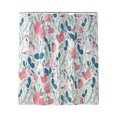 thumbnail image 1 of Juego de alfombrillas de baño NikouMX 3 piezas estampado de flores Cortina de ducha impermeable, 1 of 8