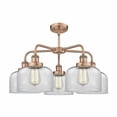 thumbnail image 2 of Innovations Lighting  Bell - 5 Light 26" Stem Hung Chandelier Clear/Antique Copper, 2 of 2