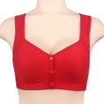 thumbnail image 5 of VISALY Front Closure Bras for Women, Women Shaped Cup Front Button Bra with out Wires Vest Style Plus Size Bra, Bras for Older Women, Bras, Forme Posture Bra (Red, 40), 5 of 9