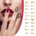 thumbnail image 2 of Crystal A-Z Letters Cubic Zirconia Knuckle Rings Finger Party Adjustable, 2 of 9