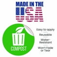 thumbnail image 4 of Vinyl Decals, Compost, 4" Diameter, Green/White, 3/Pack | Bundle of 2, 4 of 4