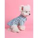 thumbnail image 2 of 1pc Pet Dog & Cat Clothes Two Legs Apparel, Classic Black And White Striped Polo Shirt, 2 of 4