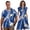 Hibiscus Florals Blue, variant on Yuyamidu His and Hers Matching Outfits Polynesian Dress for Women Midi Dresses Hibiscus Shirt for Men Beach Shirts Button Down Short Sleeve Shirt Ruffle Sleeve Tiered Dress with Pocket, Size 2XS