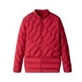 thumbnail image 2 of Chaquetas y abrigos casuales sin mangas y sin capucha para mujer, chaqueta fina de plumón, cuello alto, color liso, manga larga, bolsillo ligero y ligero, cierre a presión, abrigo de poliéster para mu, 2 of 3