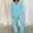 Light Blue, variant on Jacenvly Long Sleeve Pajamas for Women,Misses Two Piece Outfits Solid Color Tops with High Waist Pants Baggy Warm Pajama Sets
