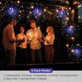 thumbnail image 4 of Htwon Hanging Firework Lights 150 LED Copper Wire Starburst Light with 8 Lighting Modes & Remote, Decorations for Bedroom, Christmas, Party, Multi-Color, 4 of 13